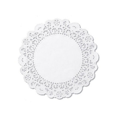 10' WHITE LACE ROUND DOILIES